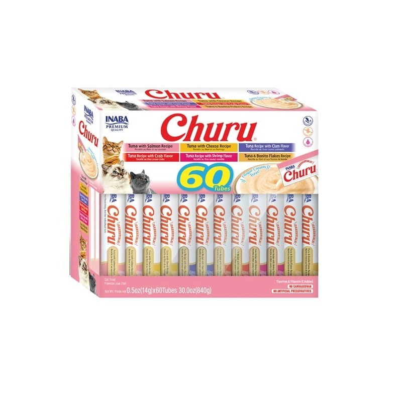 INABA Churu Varieties Tuna 60x14g Tunfisch für die Katze