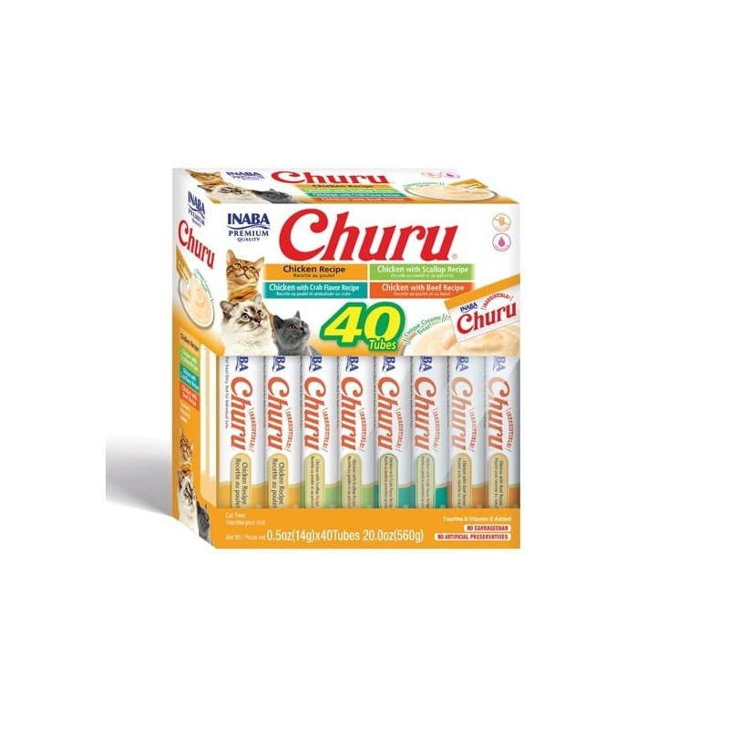 INABA Churu Varieties Chicken Recipe 40x14g cremiger Hühnerleckerbissen für Katzen