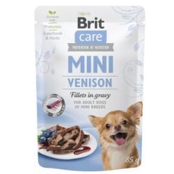 BRIT CARE Mini Adult Pouch Venison 24x85g mit Wildbret für kleine Rassen