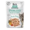BRIT CARE Fillets in Gravy Pouch Sterilized Tender Turkey 24x85g mit Truthahn für sterilisierte Katzen