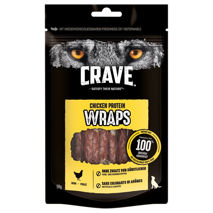 Crave Protein Wrap - Sparpaket: 10 x 50 g Huhn