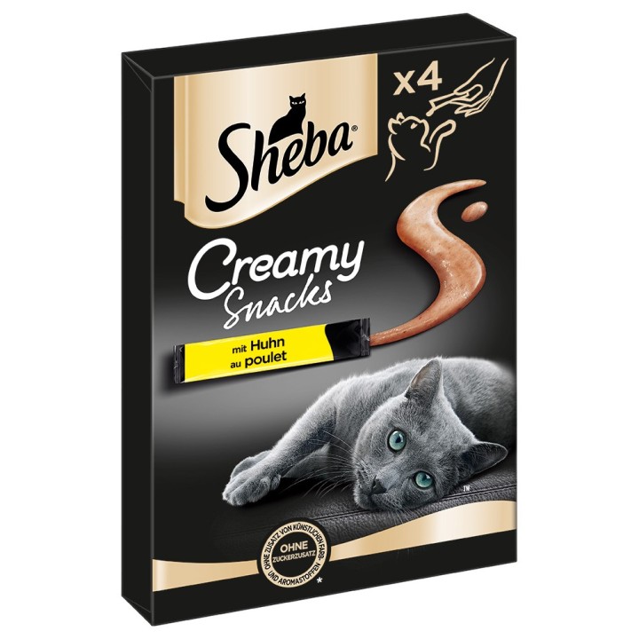 Sheba Creamy Snacks -Sparpaket Huhn (44 x 12 g)