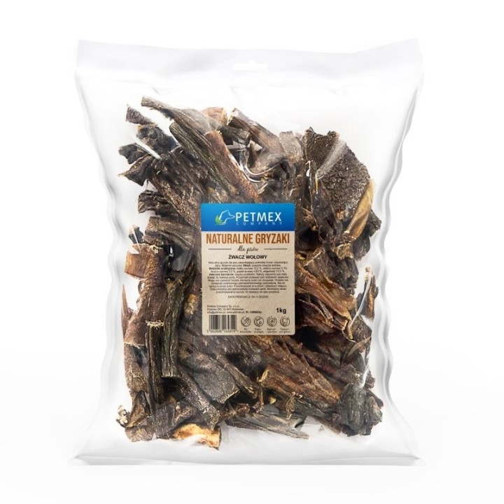 PETMEX Rinderpansen 1kg natürlicher Kauartikel für Hunde