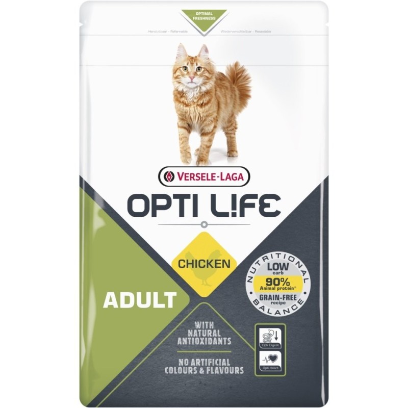 VERSELE-LAGA Opti Life Cat Adult Chicken 2.5 kg für ausgewachsene Katzen
