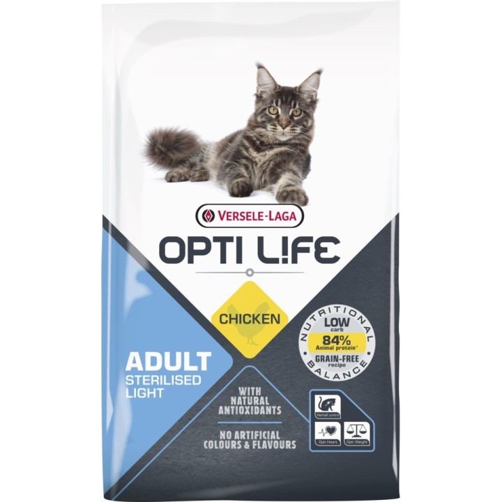 VERSELE-LAGA Opti Life Cat Sterlised/Light Chicken 7.5 kg