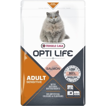 VERSELE-LAGA Opti Life Cat Adult Sensitive Salmon 1 kg für empfindliche erwachsene Katzen