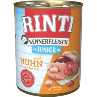 RINTI Kennerfleish Junior Chicken 800 g mit Huhn für Welpen