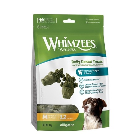 WHIMZEES Zahnbeißer Aligator M 12 Stk.