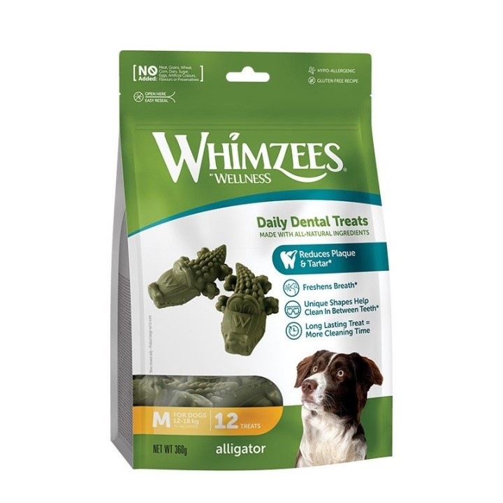 WHIMZEES Zahnbeißer Aligator M 12 Stk.