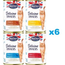 BUTCHER'S Delicious Dinners Geschmacksmischung in Gelee 24x400g