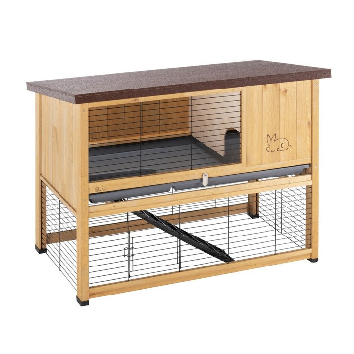 Ferplast Kleintierstall Ranch Brown (made in Europe) - Größe II - L 115,5 x T 65 x H 92 cm