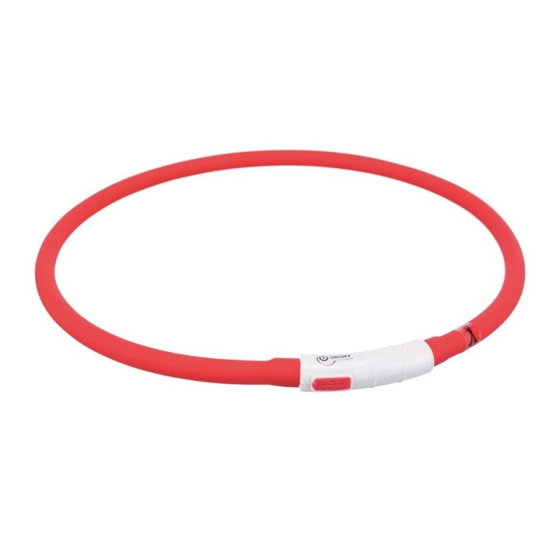 TRIXIE USB-Leuchtarmband XS-XL rot