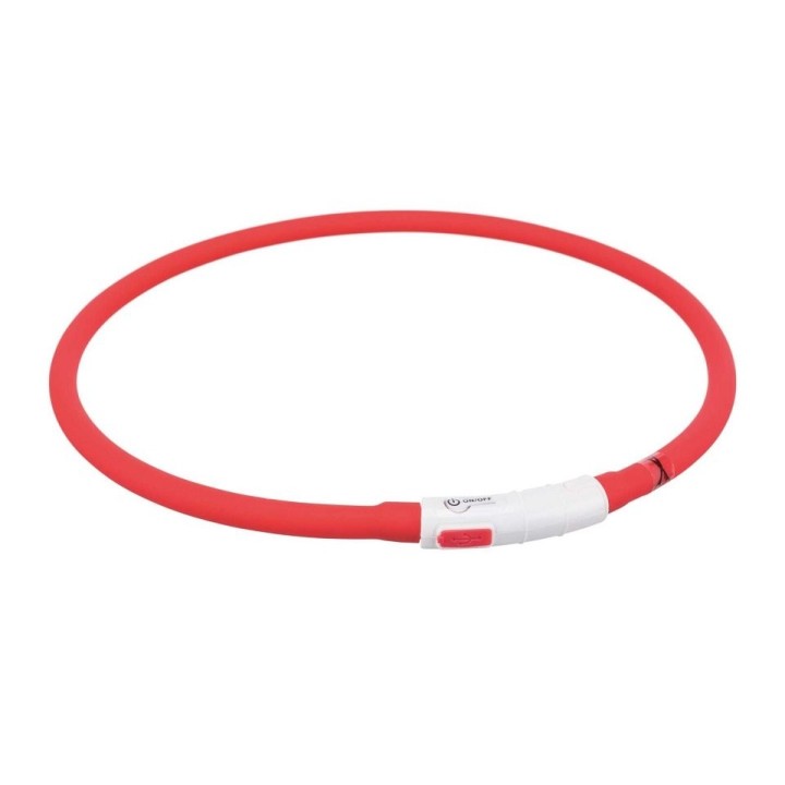 TRIXIE USB-Leuchtarmband XS-XL rot