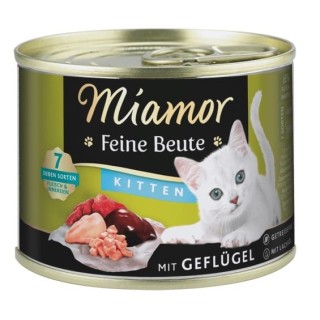 MIAMOR Feine Beute Kitten Poultry mit Geflügel für Kätzchen 24x185g