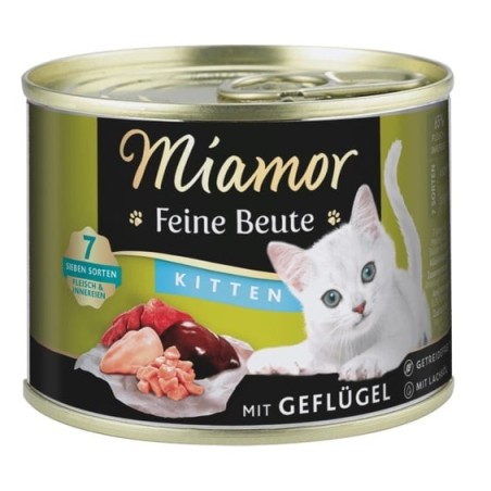 MIAMOR Feine Beute Kitten Poultry mit Geflügel für Kätzchen 24x185g