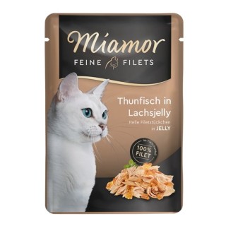 MIAMOR Feline Filets Thunfisch und Lachs im Gelee Beutel 6x100 g