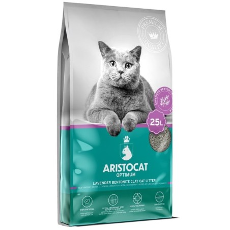 ARISTOCAT Optimum Lavendel 25 l Bentonit-Katzenstreu mit Lavendelduft