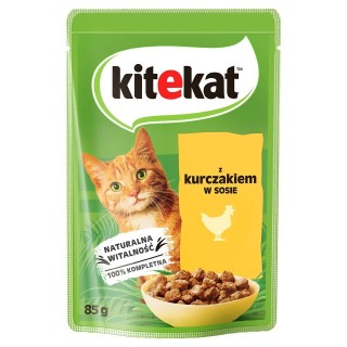 KITEKAT Huhn in Soße 28x85 g für adulte Katzen