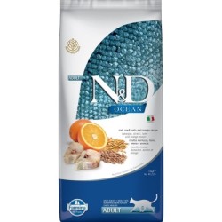 FARMINA N&amp,D Ocean Cat Adult Cod, Spelt, Oats &amp, Orange 10 kg