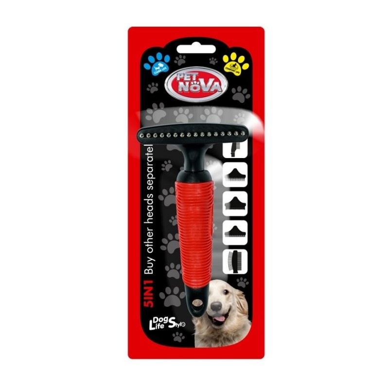 PET NOVA Kamm für lange Haare M 5in1 16 Zähne