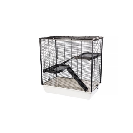 INTERZOO Frodo + Plastic Nagetierkäfig 78 cm warm grau