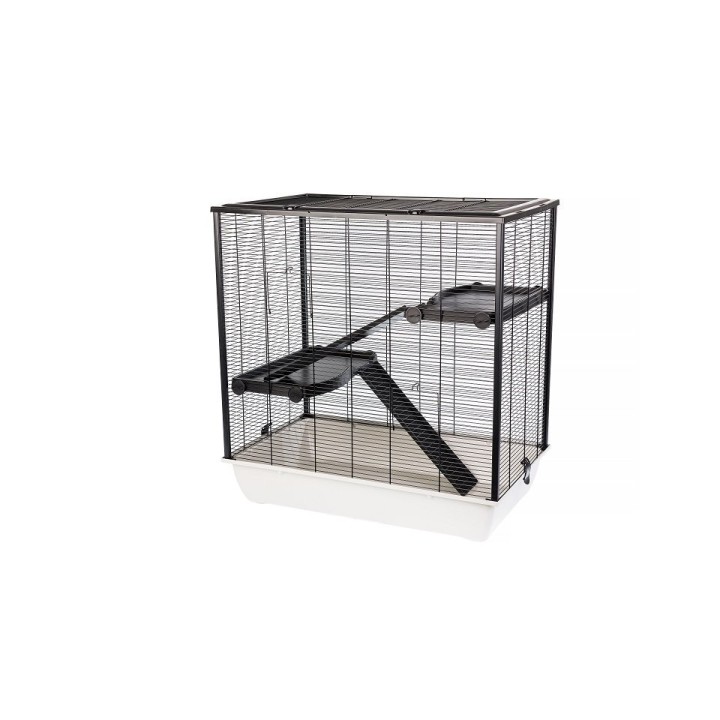 INTERZOO Frodo + Plastic Nagetierkäfig 78 cm warm grau