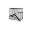 INTERZOO Frodo + Plastic Nagetierkäfig 78 cm warm grau
