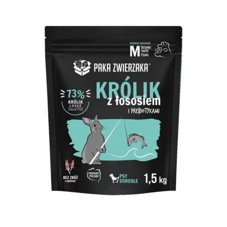 PAKA ZWIERZAKA Seventh Heaven Trockenfutter Kaninchen mit Lachs M 1,5kg