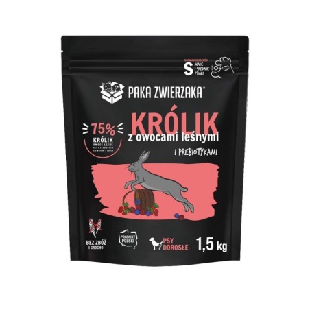 PAKA ZWIERZAKA Seventh Heaven Trockenfutter mit Kaninchen und Waldfrüchten S 1,5kg