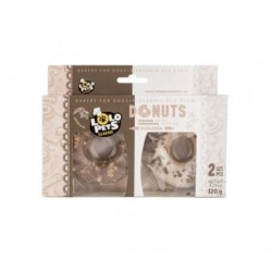 LOLO PETS Donuts mit Vanille- und Schokoladen-Haselnussgeschmack für Hunde 2 Stück. 120 g