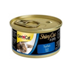 GIMCAT Shiny Cat Tuna in Jelly 70 g Lebensmittel mit Thunfisch in Gelee