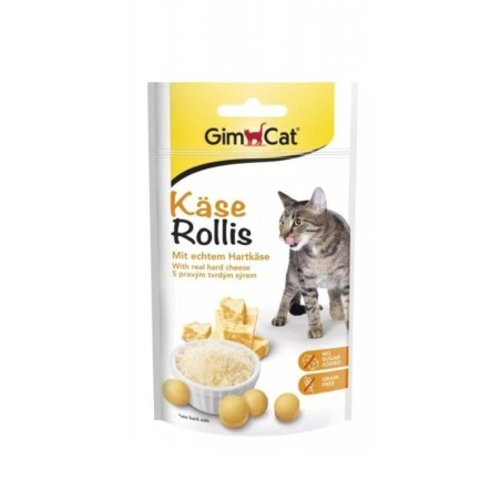 GIMCAT Tasty Tabs Kase Rollis 40 g Käseleckerli für Katzen
