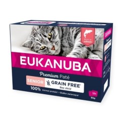 EUKANUBA Grain Free Senior Senior Katzenpastete Lachs 12 x 85 g