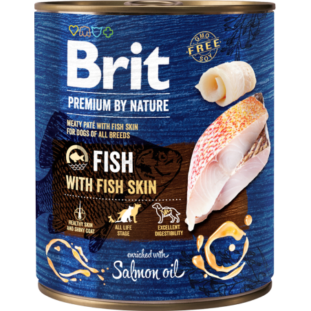 BRIT Premium by Nature Fish&amp,Fish Skin 800 g Fisch und Fischhaut natürliches Hundefutter