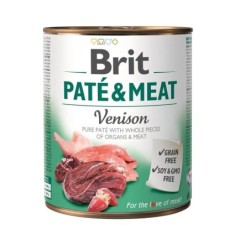 BRIT Pate&amp,Meat venison 800 g Pastete mit Wildfleisch für Hunde