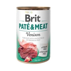 BRIT Pate&amp,Meat venison 400 g Pastete mit Wildfleisch für Hunde