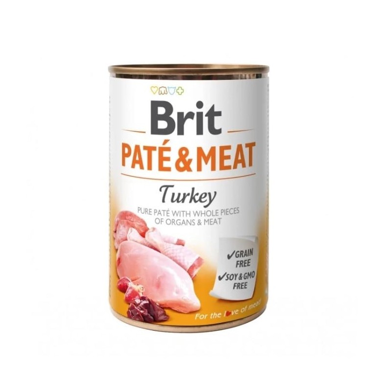 BRIT Pate&amp,Meat turkey 400 g Truthahnpastete für Hunde