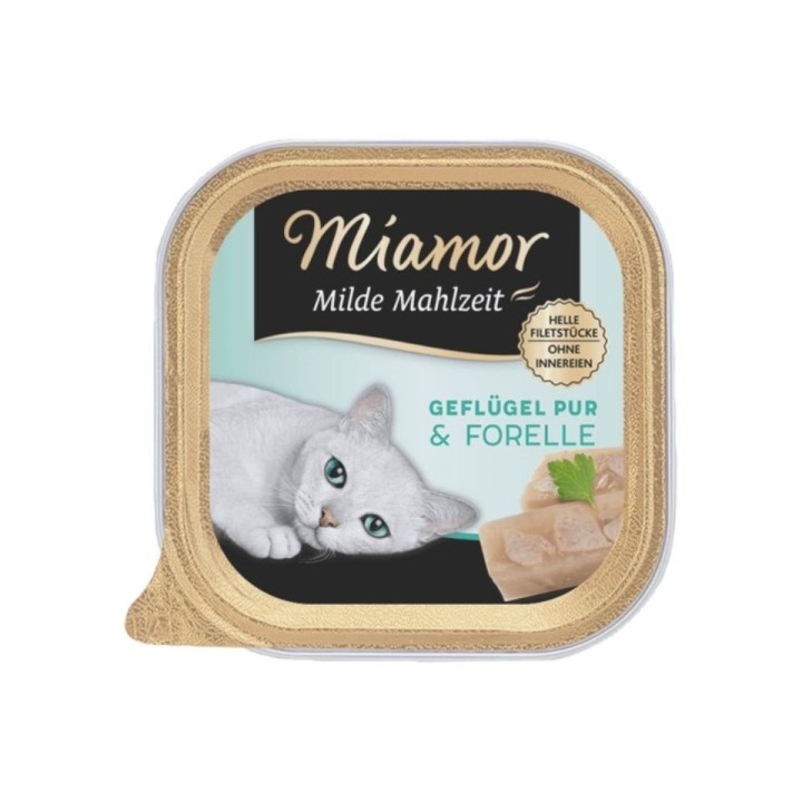 MIAMOR Milde Mahlzeit Poultry Pure&amp,Trout 100g