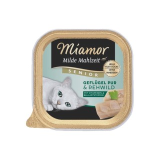 MIAMOR Milde Mahlzeit Senior Poultry Pure&amp,Roe deer 100g