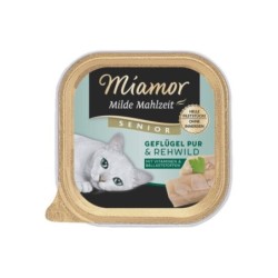MIAMOR Milde Mahlzeit Senior Poultry Pure&amp,Roe deer 100g