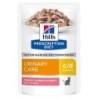 HILL'S Prescription Diet Feline C/D Multicare Urinary care mit Lachs 12x85g in Tütchen