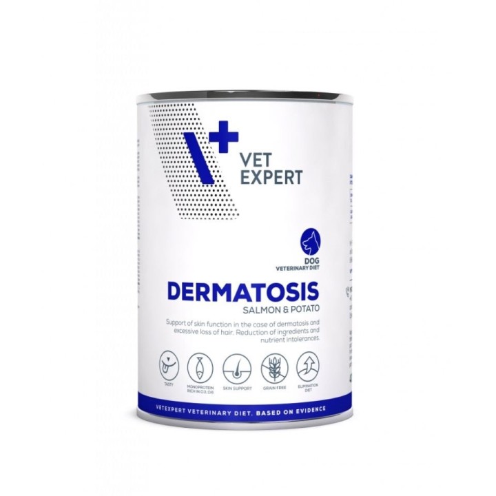 VET EXPERT Veterinary Diet Dog Dermatosis Salmon&amp,Potato 400 g
