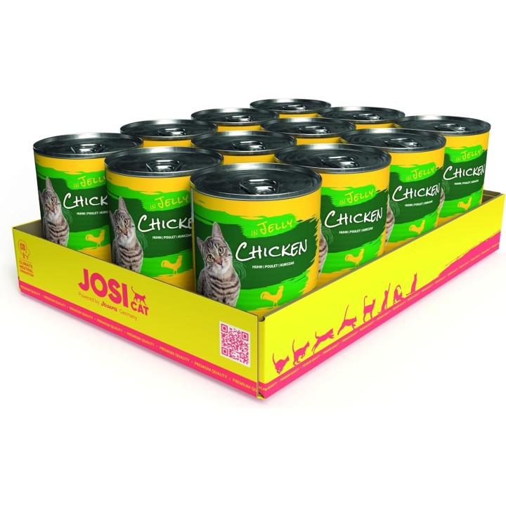 JOSERA JosiCat Huhn in Gelee 12 x 400 g für ausgewachsene Katzen