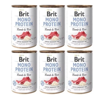 BRIT Mono Protein Lamb &amp, Rice 6x400 g Lamm und Reis