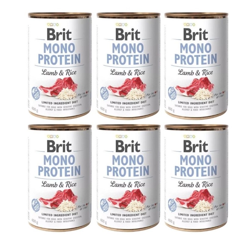 BRIT Mono Protein Lamb &amp, Rice 6x400 g Lamm und Reis