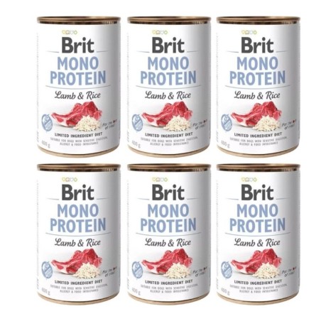 BRIT Mono Protein Lamb &amp, Rice 6x400 g Lamm und Reis