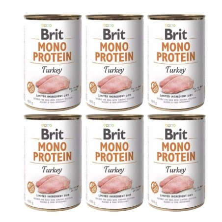 BRIT Mono Protein Turkey 6x400 g Monoprotein-Putenfutter