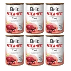 BRIT Pate&amp,Meat beef 6 x 400 g Rinderpastete für Hunde