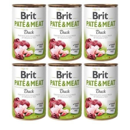 BRIT Pate&amp,Meat duck 6 x 400 g Entenpastete für Hunde