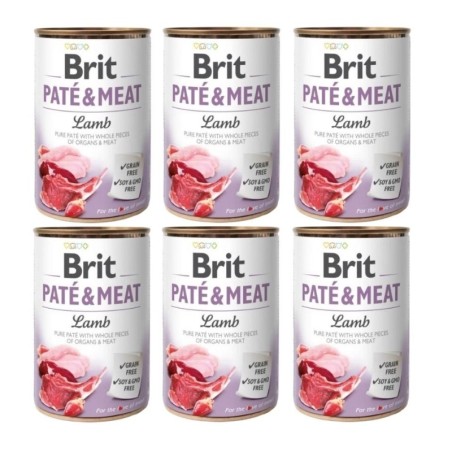 BRIT Pate&amp,Meat lamb 6 x 400 g Pastete mit Lammfleisch für Hunde